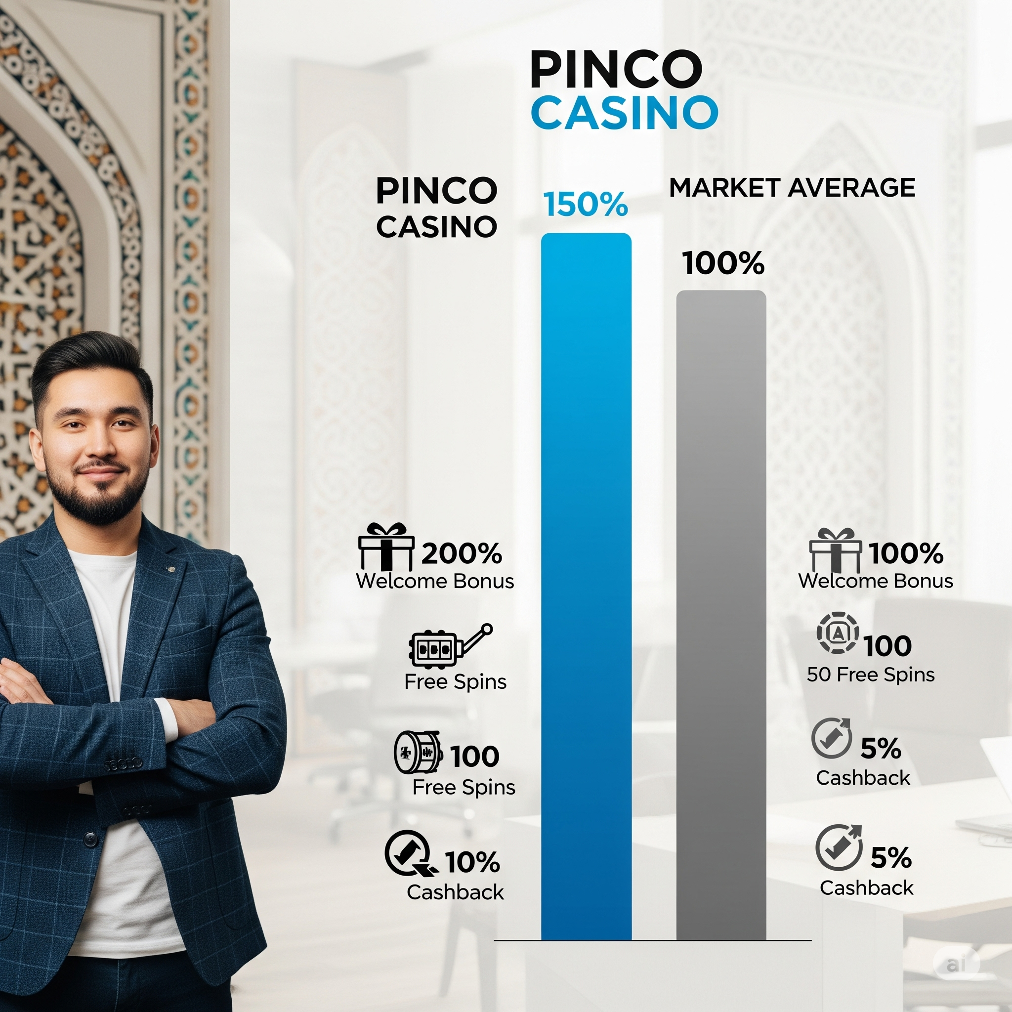 Сравнение бонусов Pinco с рынком