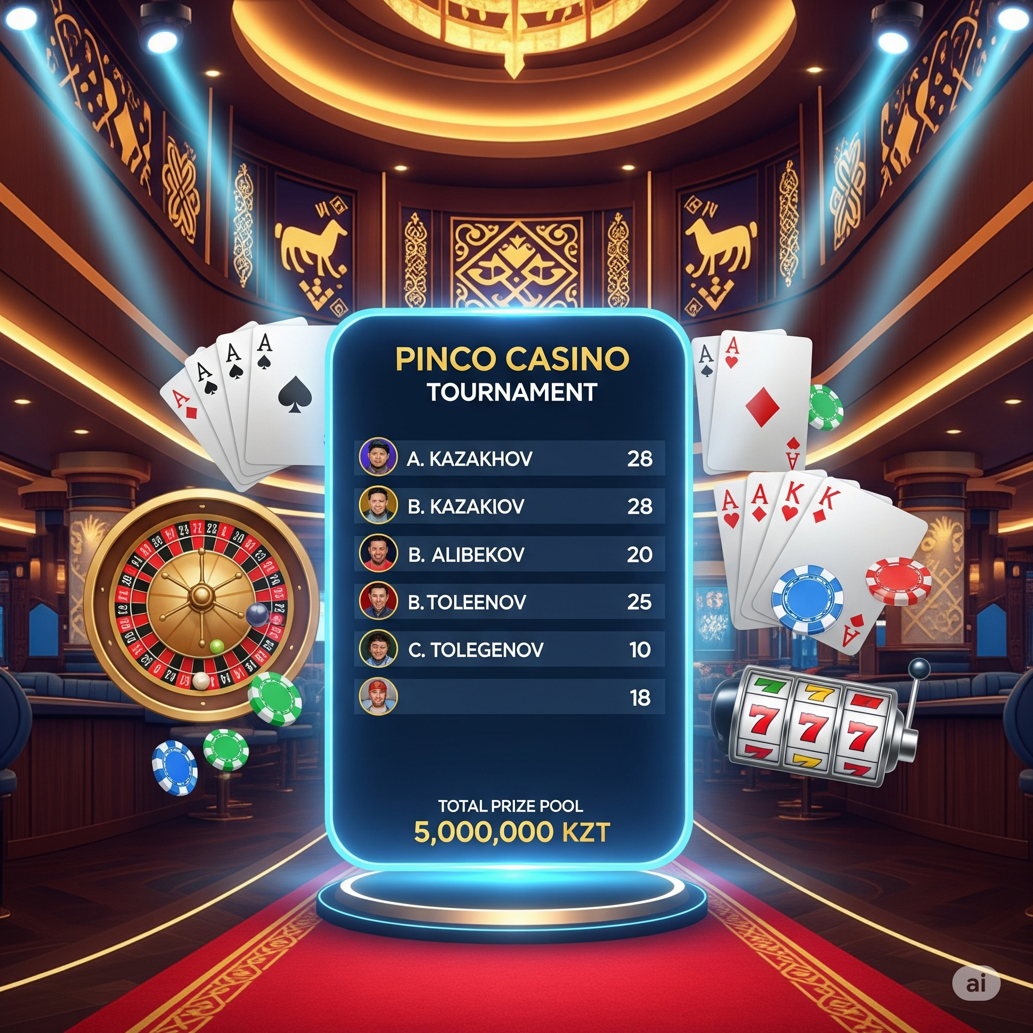 Турниры Pinco Casino для игроков Казахстана